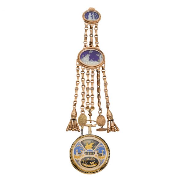 Swiss watch with processional automaton and chatelaine Circa 1800 Swiss watch with processional automaton and chatelaine Circa 1800