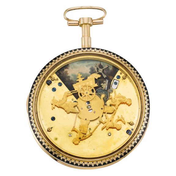 Swiss watch with processional automaton and chatelaine Circa 1800 Swiss watch with processional automaton and chatelaine Circa 1800