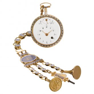 Swiss watch with processional automaton and chatelaine Circa 1810
