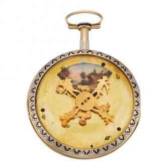 Swiss watch with processional automaton and chatelaine Circa 1810