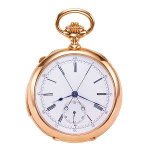 Swiss gold minute repeating split second chrono Circa 1890