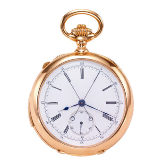 Swiss gold minute repeating split second chrono Circa 1890