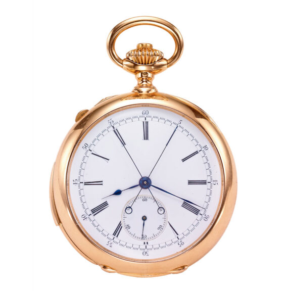 Swiss gold minute repeating split second chrono Circa 1890