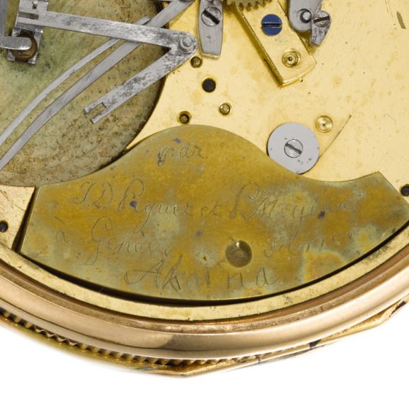 Swiss gold quarter repeating automaton watch Circa 1815 Swiss gold quarter repeating automaton watch Circa 1815