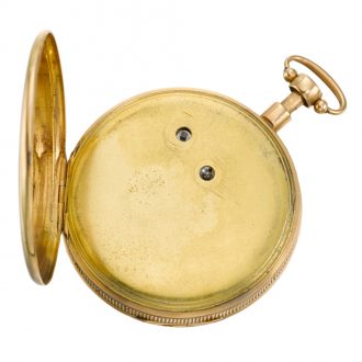 Swiss gold quarter repeating automaton watch Circa 1815