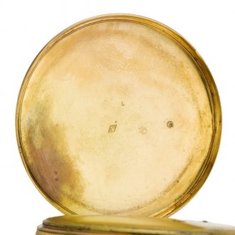 Swiss gold quarter repeating automaton watch Circa 1815