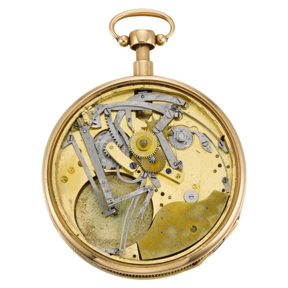 Swiss gold quarter repeating automaton watch Circa 1815 Swiss gold quarter repeating automaton watch Circa 1815