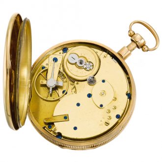 Swiss gold quarter repeating automaton watch Circa 1815