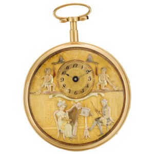 Swiss quarter repeating musical double automata watch Circa 1815