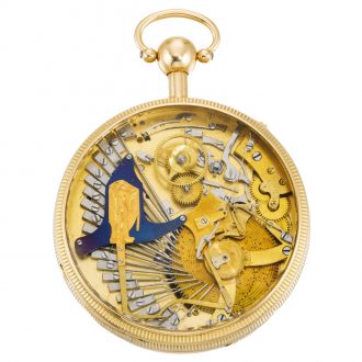Swiss quarter repeating musical automaton watch Circa 1840