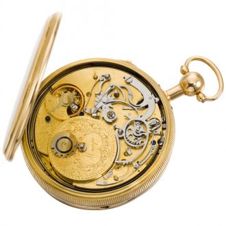 Swiss quarter repeating musical automaton watch Circa 1840