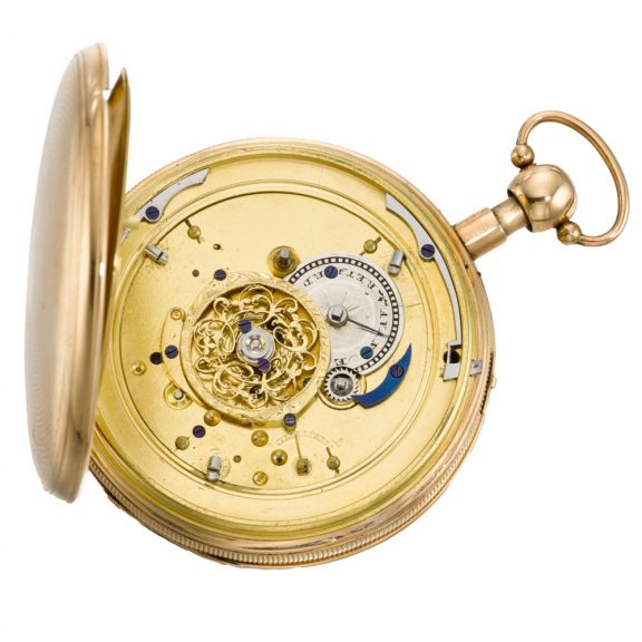 Swiss quarter repeating automaton watch with jacquemarts Circa 1825 Swiss quarter repeating automaton watch with jacquemarts Circa 1825