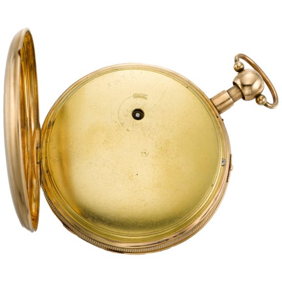 Swiss quarter repeating automaton watch with jacquemarts Circa 1825 Swiss quarter repeating automaton watch with jacquemarts Circa 1825