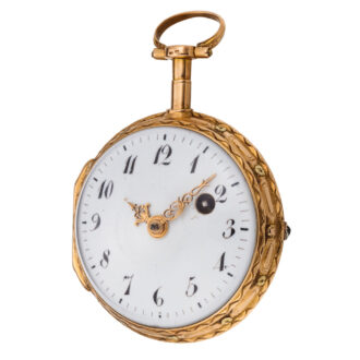 A French multi-color 18 carat gold pocket watch Circa 1775