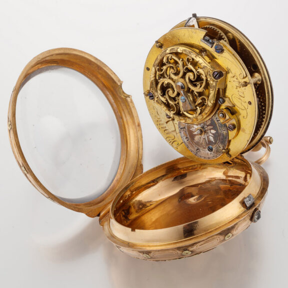 A French multi-color 18 carat gold pocket watch Circa 1775 A French multi-color 18 carat gold pocket watch Circa 1775