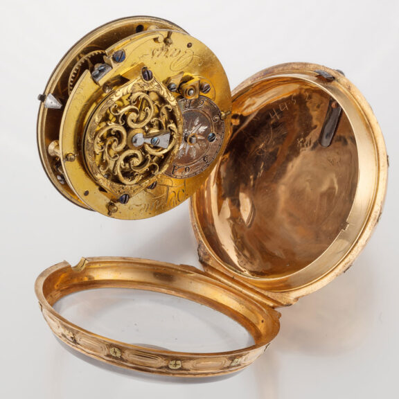 A French multi-color 18 carat gold pocket watch Circa 1775 A French multi-color 18 carat gold pocket watch Circa 1775