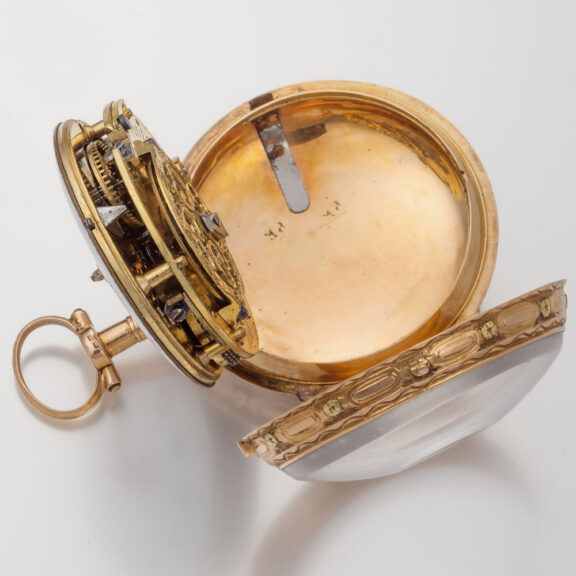 A French multi-color 18 carat gold pocket watch Circa 1775 A French multi-color 18 carat gold pocket watch Circa 1775