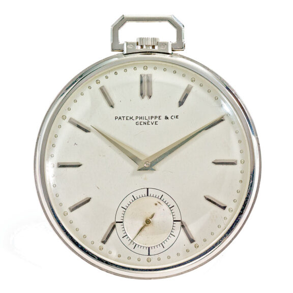 Swiss platinum keyless open faced lever watch Circa 1938
