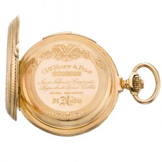 Swiss quarter repeating keyless lever automaton watch Circa 1890