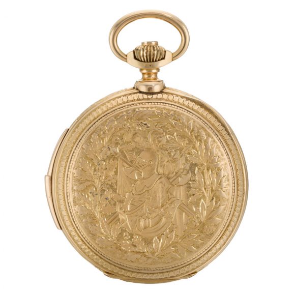 Swiss quarter repeating keyless lever automaton watch Circa 1890 Swiss quarter repeating keyless lever automaton watch Circa 1890