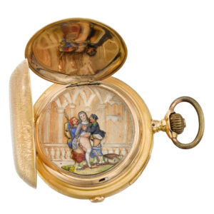 Swiss repeater with concealed erotic automaton Circa 1890