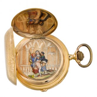 Swiss repeater with concealed erotic automaton Circa 1890