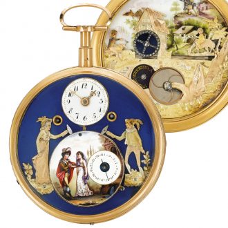 Swiss double automata quarter repeating watch Circa 1800
