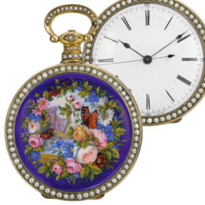 Swiss silver-gilt duplex watch for the Chinese market Circa 1860