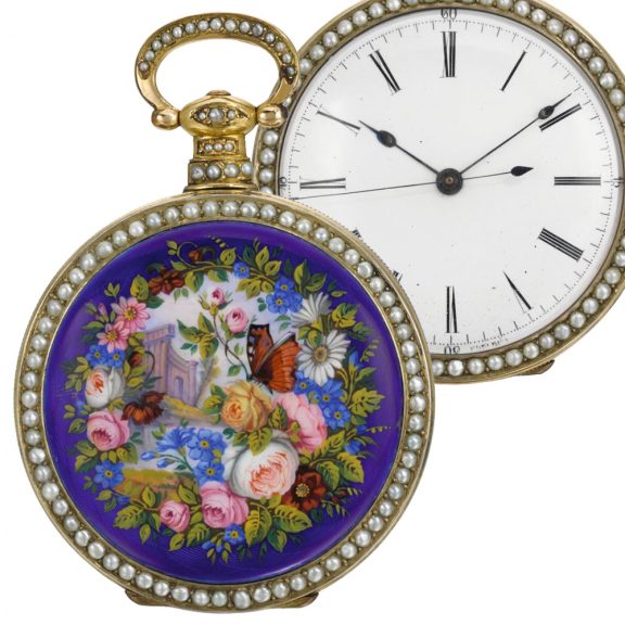 Swiss silver-gilt duplex watch for the Chinese market Circa 1860