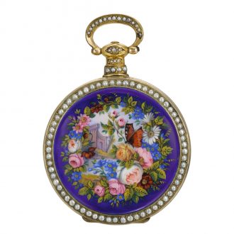 Swiss silver-gilt duplex watch for the Chinese market Circa 1860