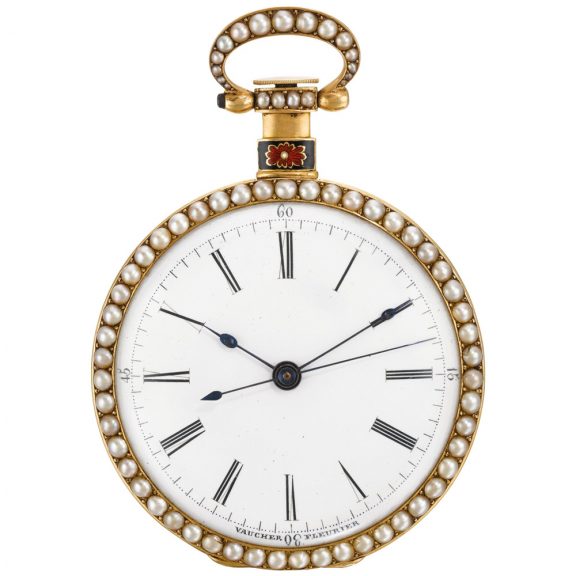 Swiss gold mirror image pair of duplex watches Circa 1845 Swiss gold mirror image pair of duplex watches Circa 1845