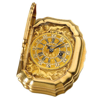 German 18 carat gold box with concealed watch Circa 1750