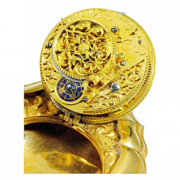 German gold box with concealed watch Circa 1750 German gold box with concealed watch Circa 1750
