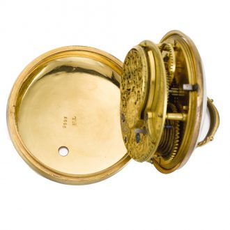 English coach watch with polychrome enamel painting Circa 1785