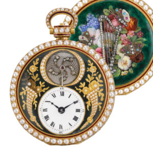 Swiss gold cylinder watch with exposed balance Circa 1820