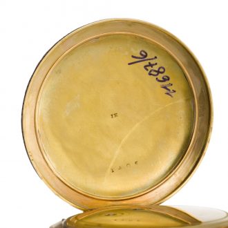 Swiss gold cylinder watch with exposed balance Circa 1820