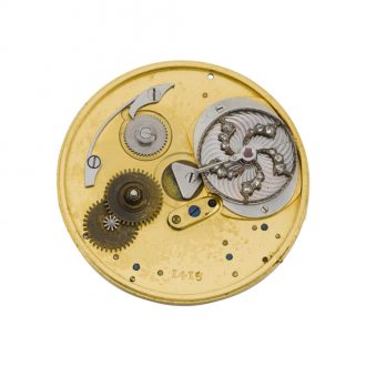 Swiss gold cylinder watch with exposed balance Circa 1820