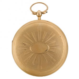 Swiss gold, enamel, and pearl-set cylinder watch Circa 1810