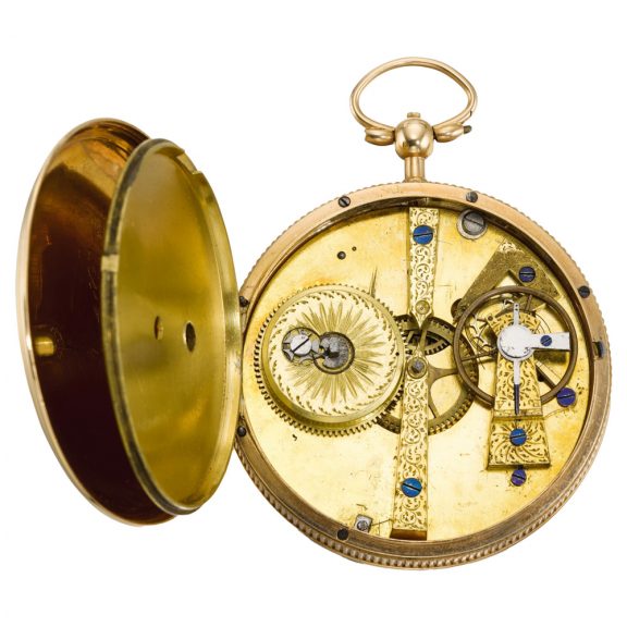 Swiss gold, enamel, and pearl-set cylinder watch Circa 1810 Swiss gold, enamel, and pearl-set cylinder watch Circa 1810