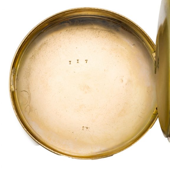 Swiss gold, enamel, and pearl-set cylinder watch Circa 1810 Swiss gold, enamel, and pearl-set cylinder watch Circa 1810