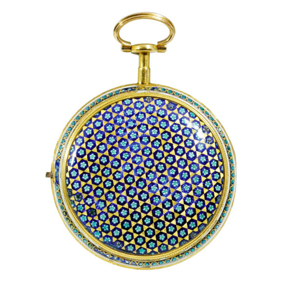 English gold, enamel, pocket watch Circa 1785 English gold, enamel, pocket watch Circa 1785