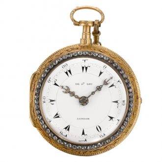 English gold pair cased striking verge coach watch Circa 1790