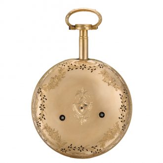 English gold pair cased striking verge coach watch Circa 1790