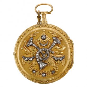 English gold pair cased striking verge coach watch Circa 1790