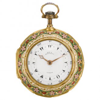English gold triple-cased quarter repeating pocket watch Circa 1875