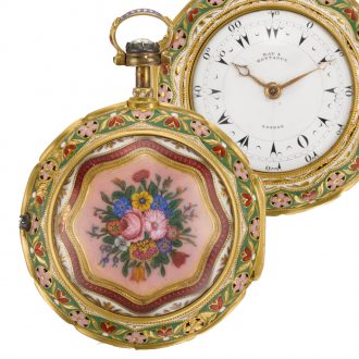 English gold triple-cased quarter repeating pocket watch Circa 1875