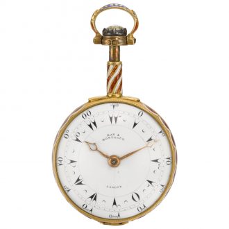 English gold triple-cased quarter repeating pocket watch Circa 1875