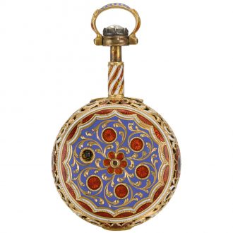English gold triple-cased quarter repeating pocket watch Circa 1875