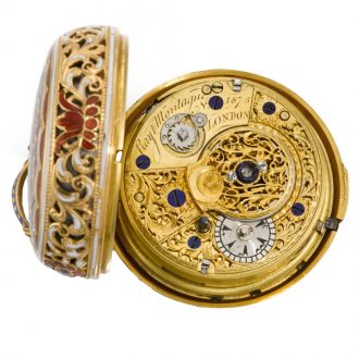 English gold triple-cased quarter repeating pocket watch Circa 1875