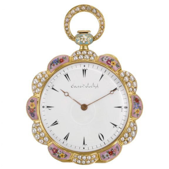 Swiss scallop-form watch for the Turkish market Circa 1830 Swiss scallop-form watch for the Turkish market Circa 1830